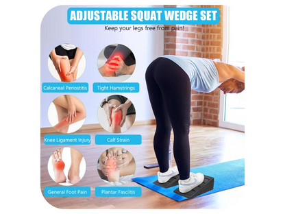 Squat wedge heel ramp with retail box packaging