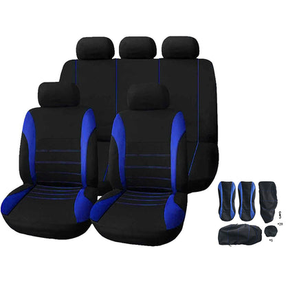 Car seat covers set universal front seat black polyester material