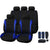 Car seat covers set universal front seat black polyester material
