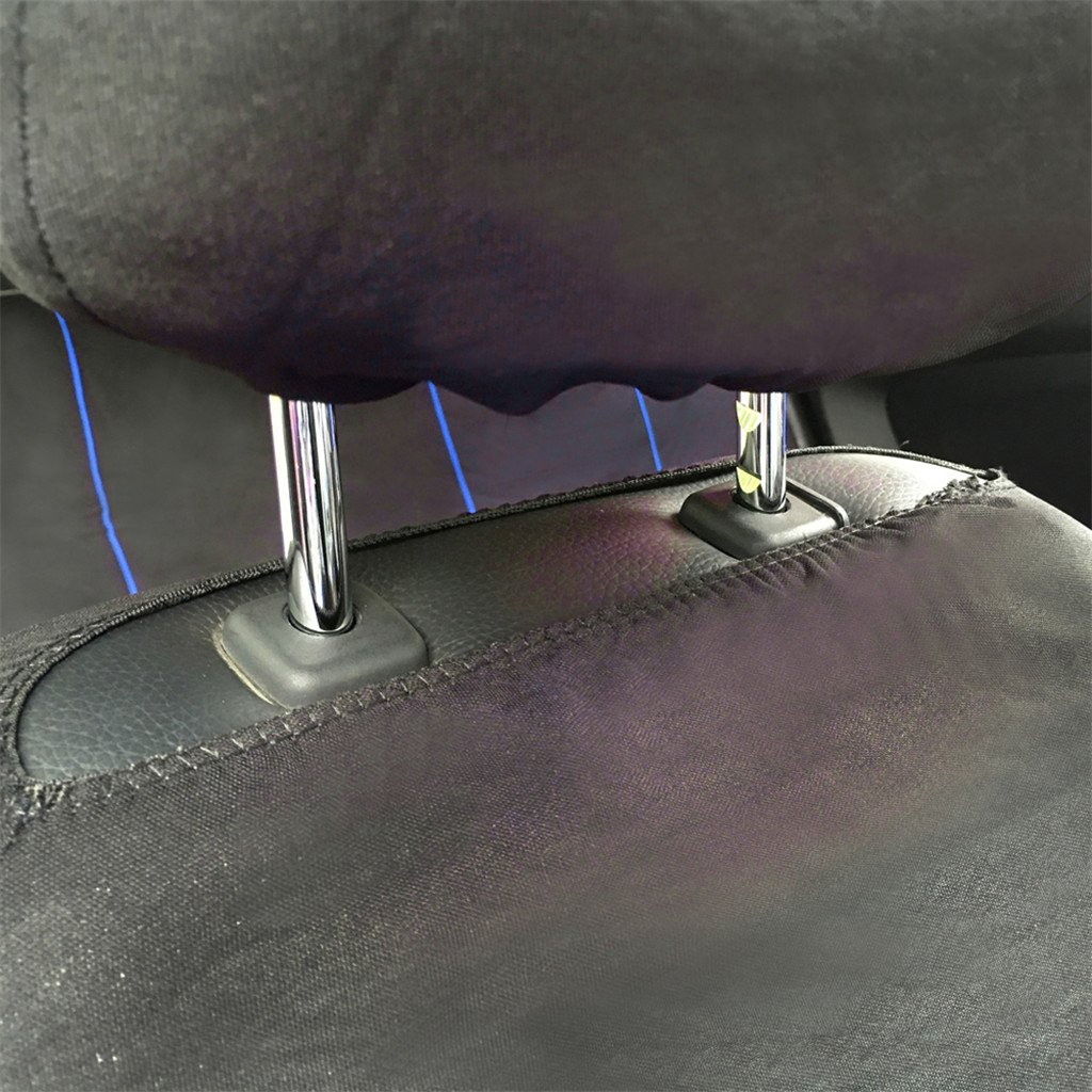Folded car seat covers set universal showing foam layer