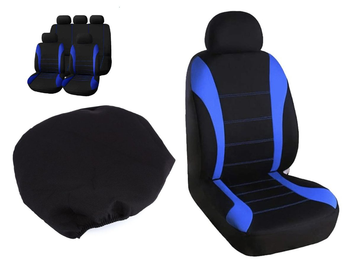 Car seat covers set universal wrinkle-free fabric close up