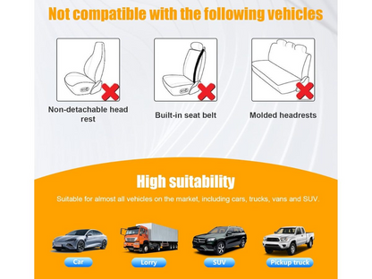 Car seat covers set universal easy to install on car seats