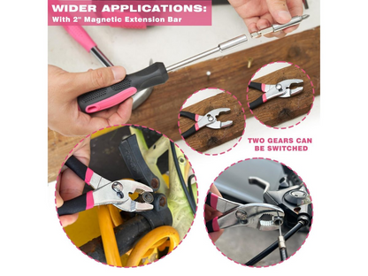 Side view of 39pcs hand tools set with tools visible