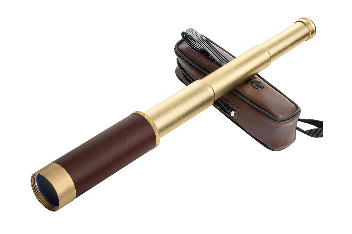 Side view of monocular telescope with aluminium alloy body