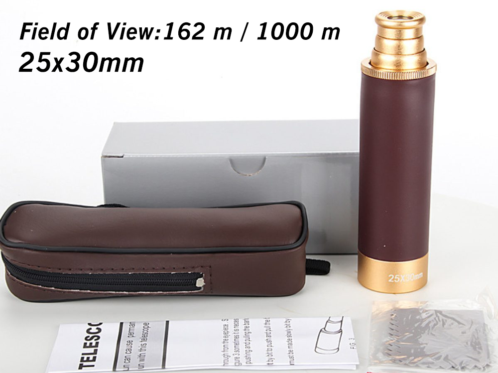 Monocular telescope with cleaning cloth and manual included