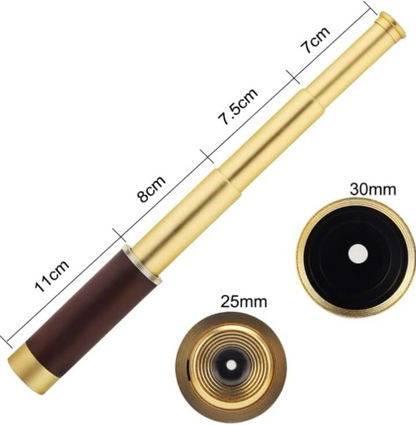 View through monocular telescope showing clear image