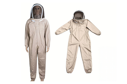 Close-up of bee suit large ventilated polycotton fabric