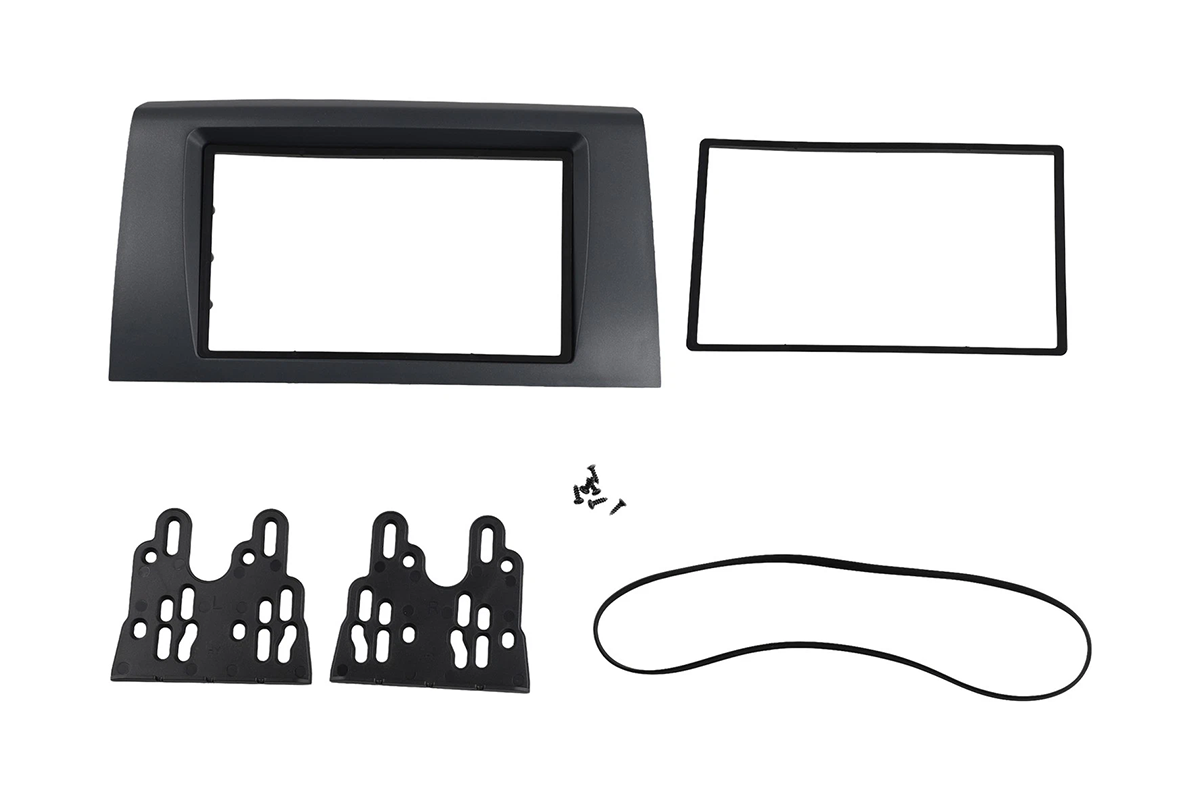 Close up of durable plastic material on stereo fitting kit