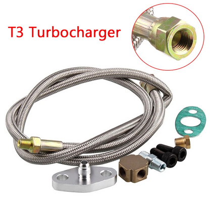 Turbo oil feed line adapter with 18 NPT blanking plug included