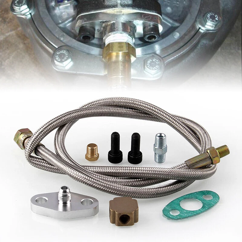 Turbo oil feed line adapter with 18 NPT blanking plug included