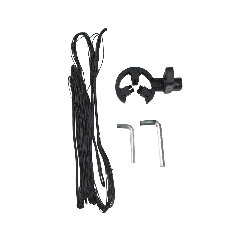 Top angle of archery bow showing quick assembly parts