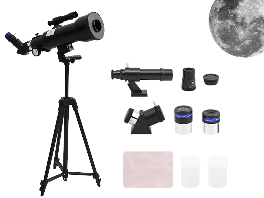 Telescope astronomical set up for night sky viewing