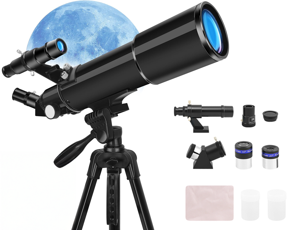 Telescope astronomical set up for night sky viewing