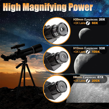 Telescope astronomical focusing knob detail