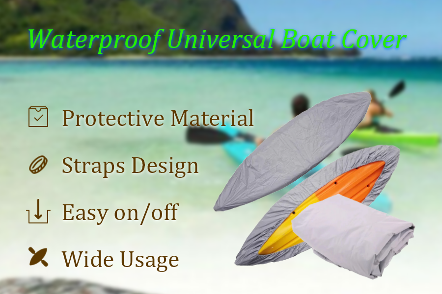 Kayak cover folded showing durable Oxford fabric
