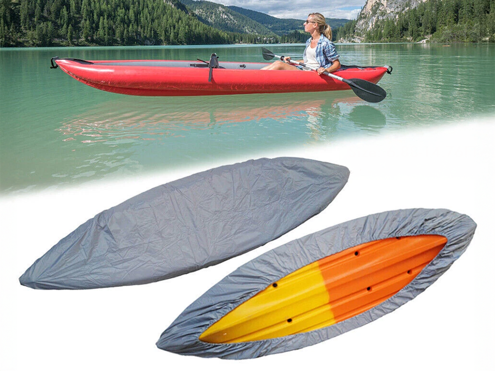 Kayak cover protecting kayak during transportation