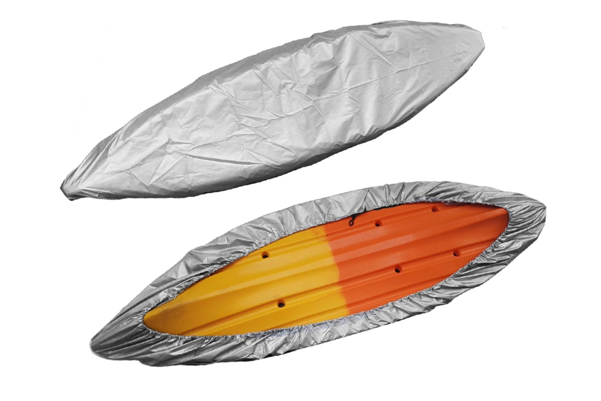 Close up of waterproof Oxford fabric on kayak cover
