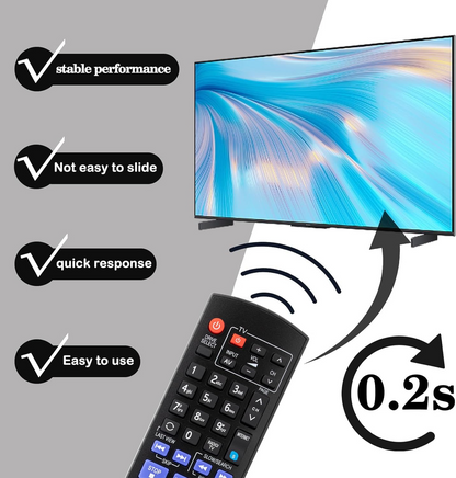 Replacement remote for Panasonic Blu-ray disc resting on wooden table