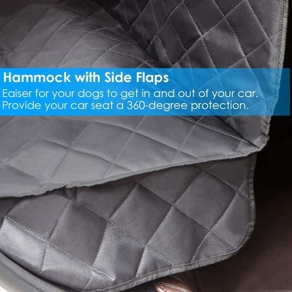Dog car seat cover side flaps for extra protection