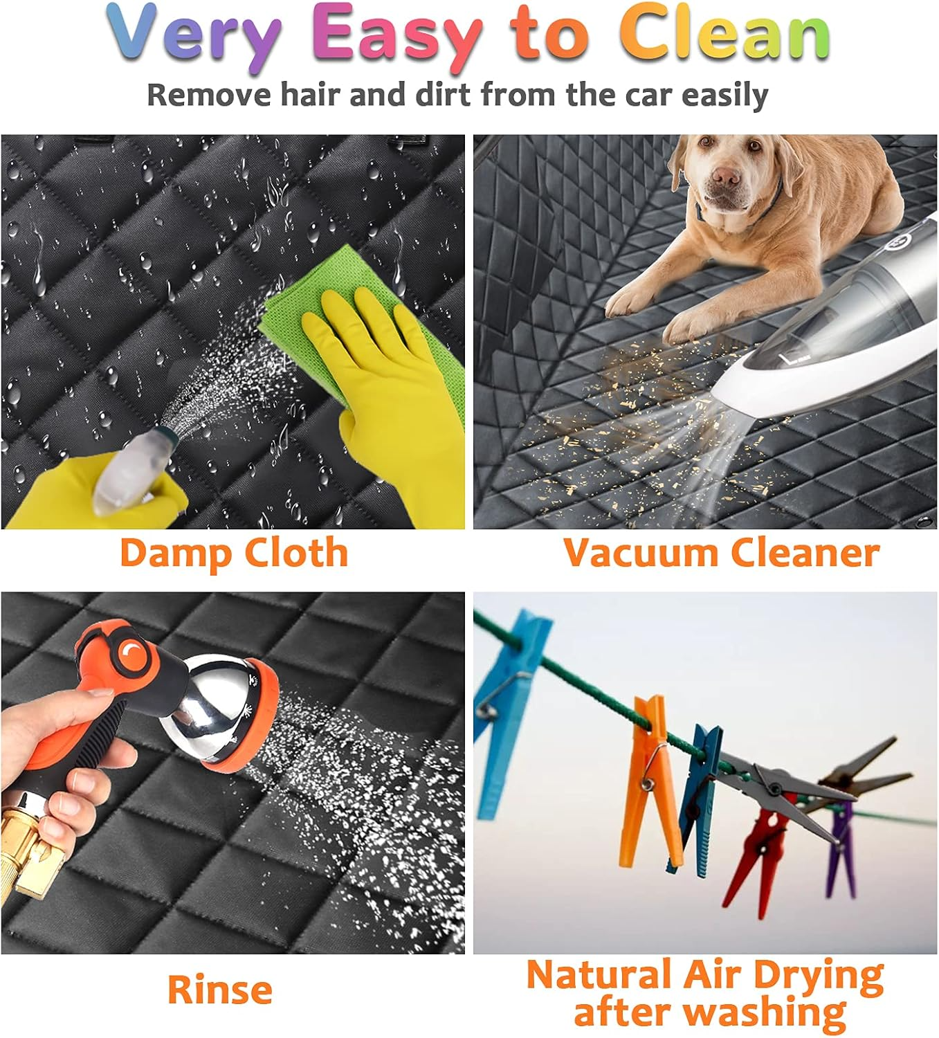 Machine washable dog car seat cover fabric texture