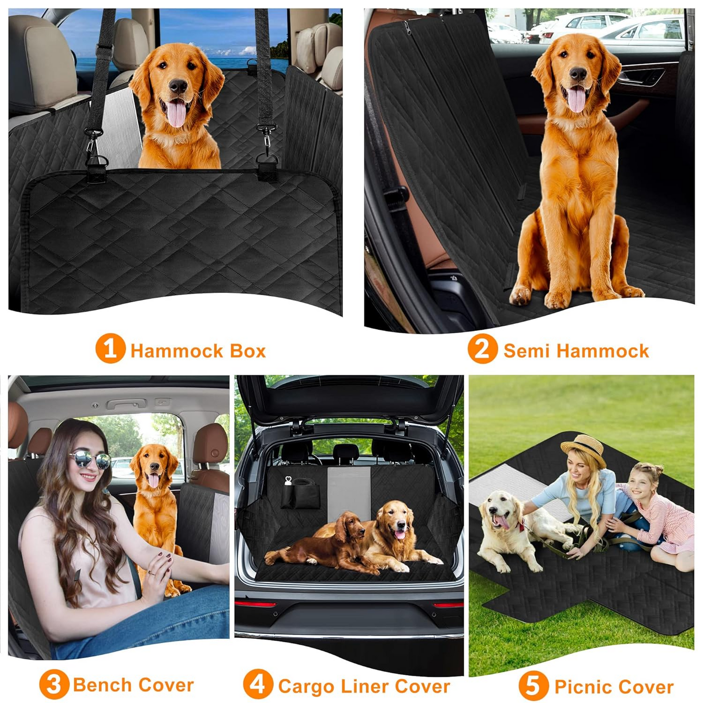 Machine washable dog car seat cover fabric texture