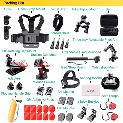 Anti-fog inserts displayed alongside flat and arc mounts