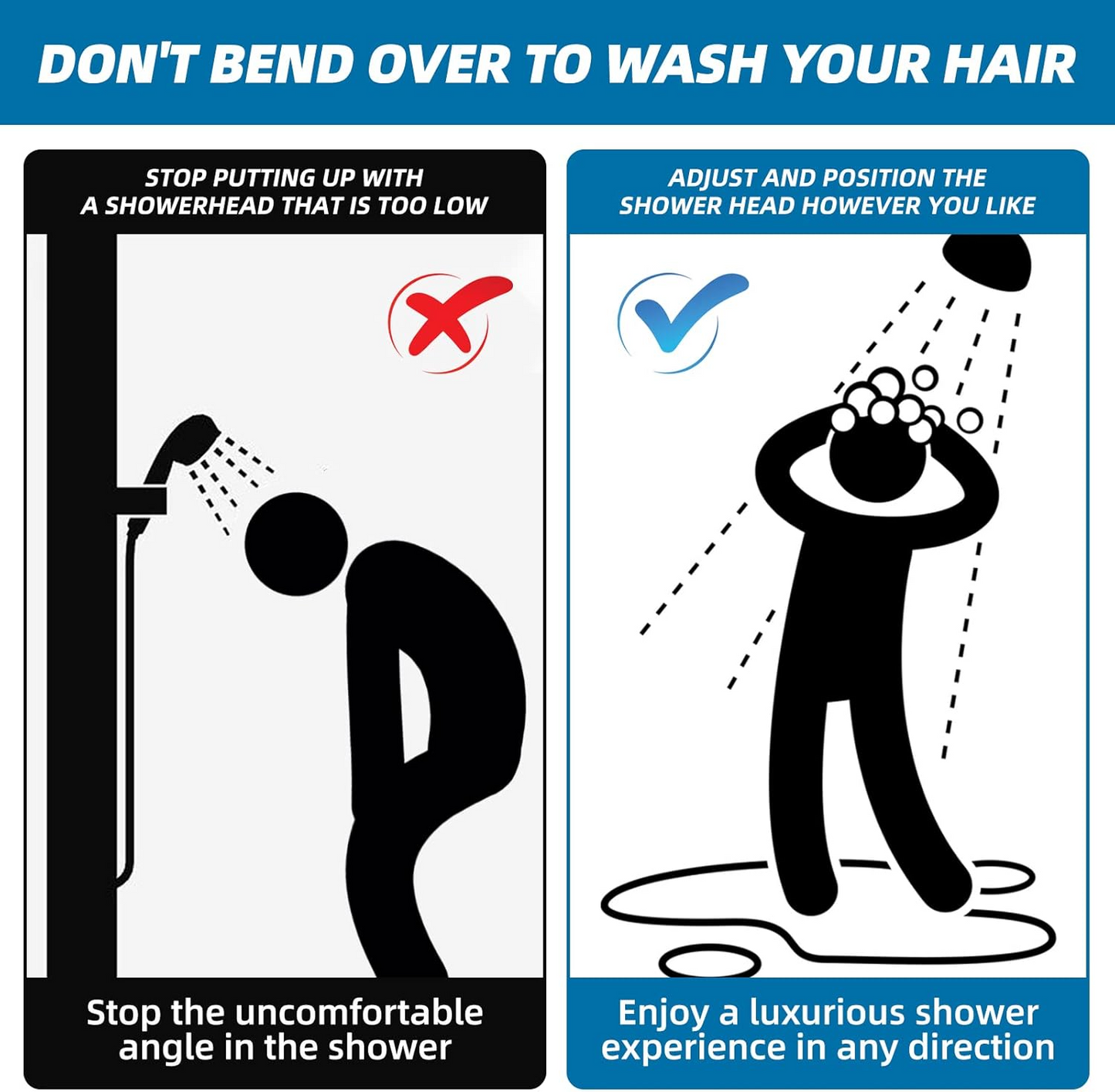 Shower Head Extension Arm