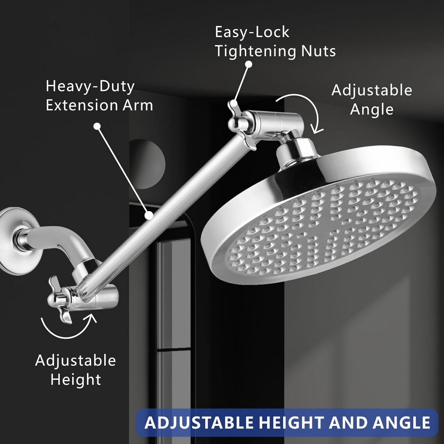 Shower Head Extension Arm