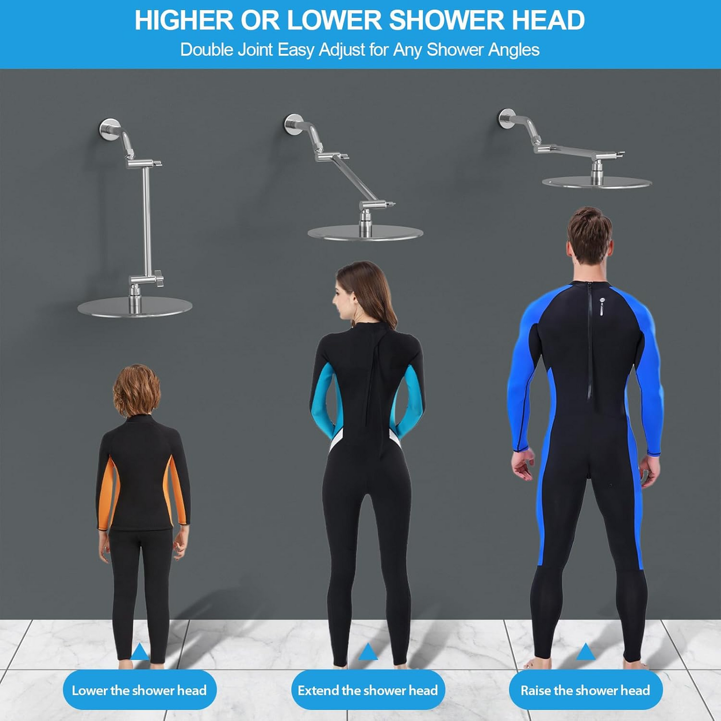 Shower Head Extension Arm