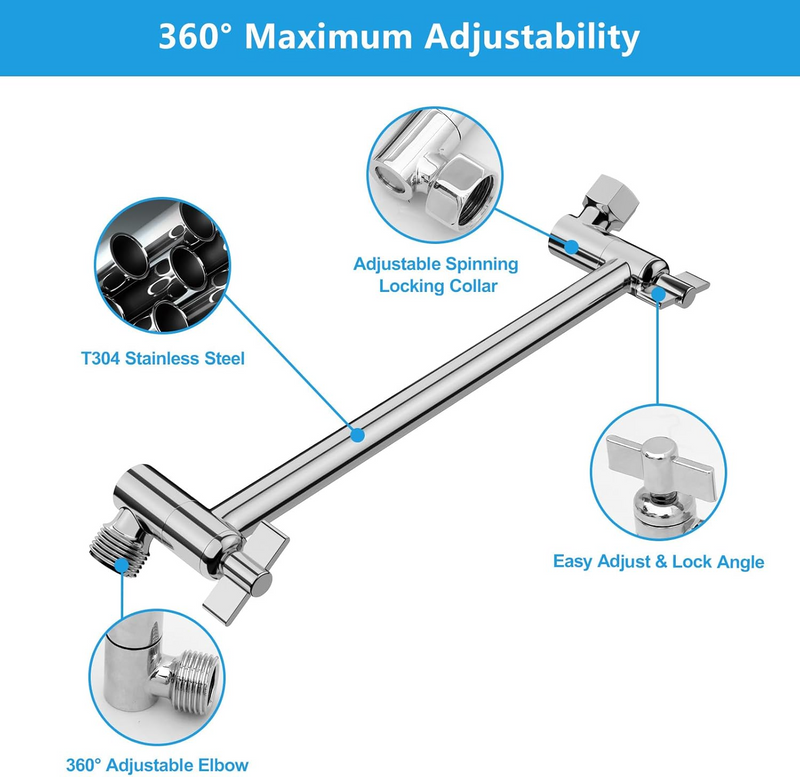 Shower Head Extension Arm