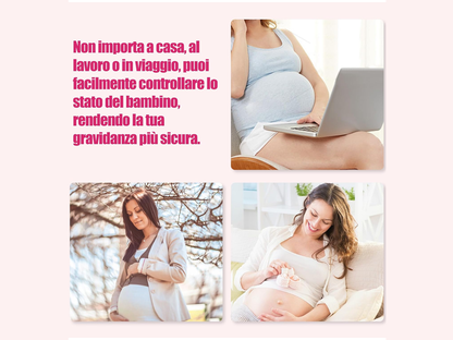 Fetal Doppler displaying fetal heart rate in BPM