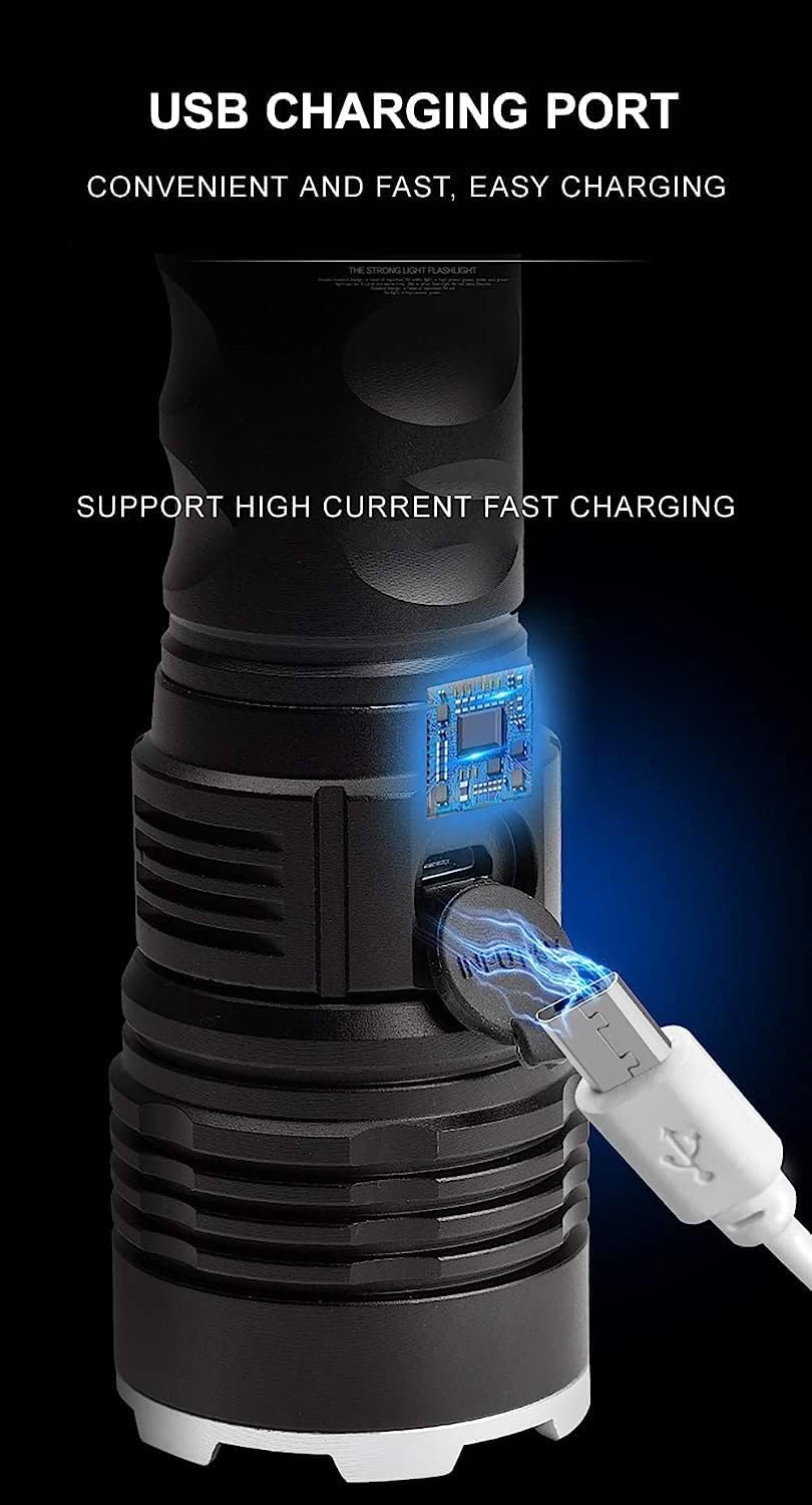 Outdoor use of rechargeable torch LED on camping trip
