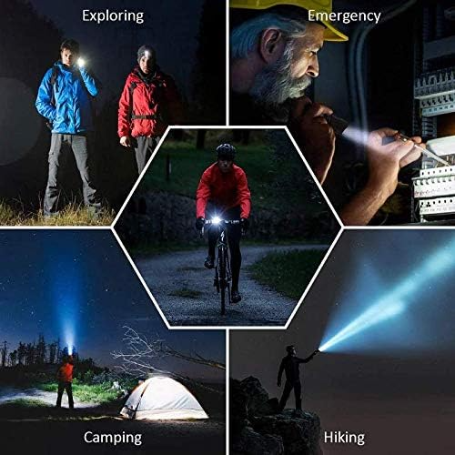 Compact rechargeable torch LED held in hand for size