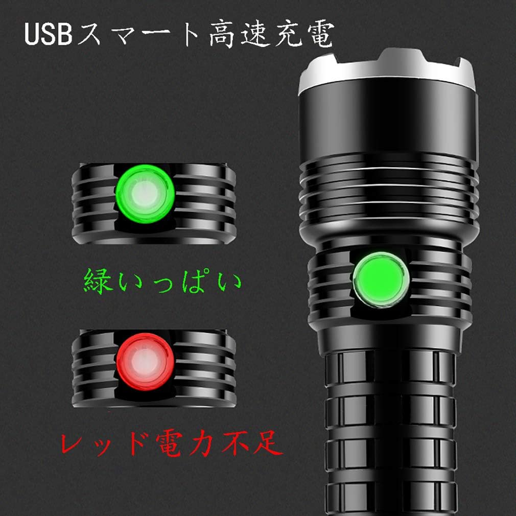 Rechargeable torch LED with USB charging cable included