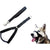 Adjustable dog head collar in black nylon from front view