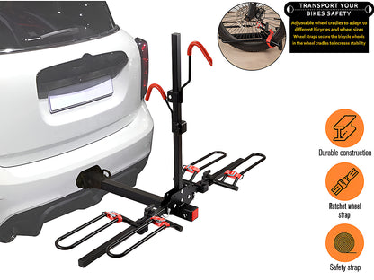 Electric bicycle rack mounted on vehicle rear in NZ
