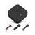 Wireless audio Bluetooth receiver front view showing black ABS material