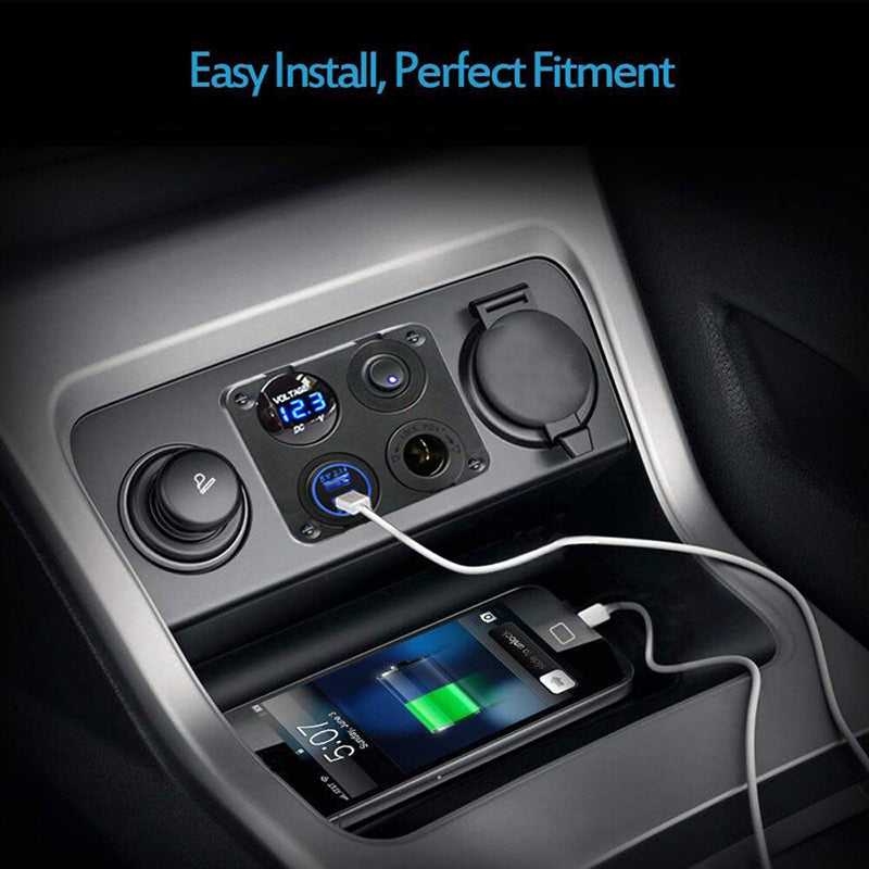 Marine Boat Rocker Switch Panel 12V