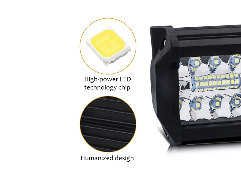 84W LED work light mounted on vehicle for outdoor work