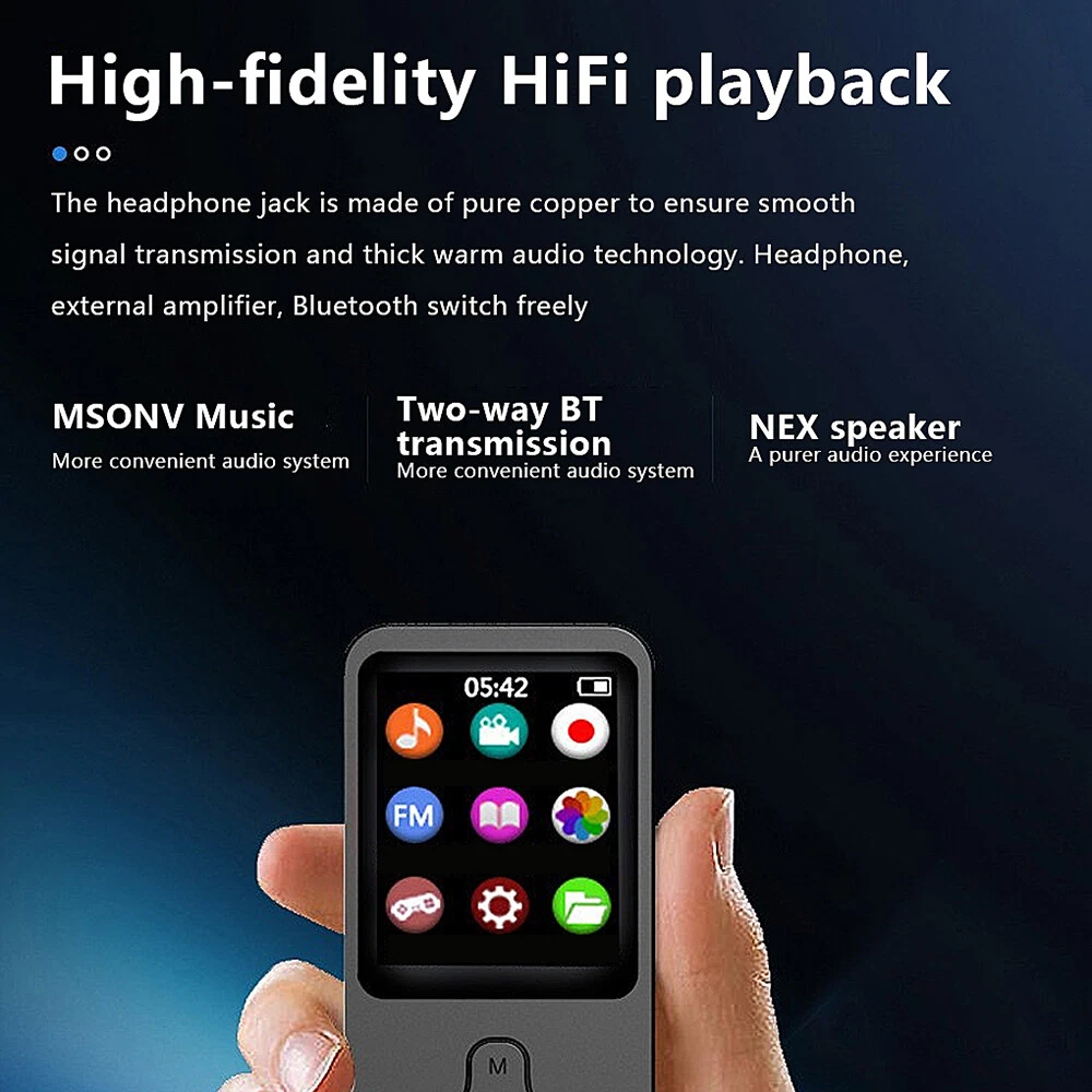 MP3 Player 8GB displaying e-book reading mode