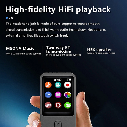 MP3 Player 8GB displaying e-book reading mode