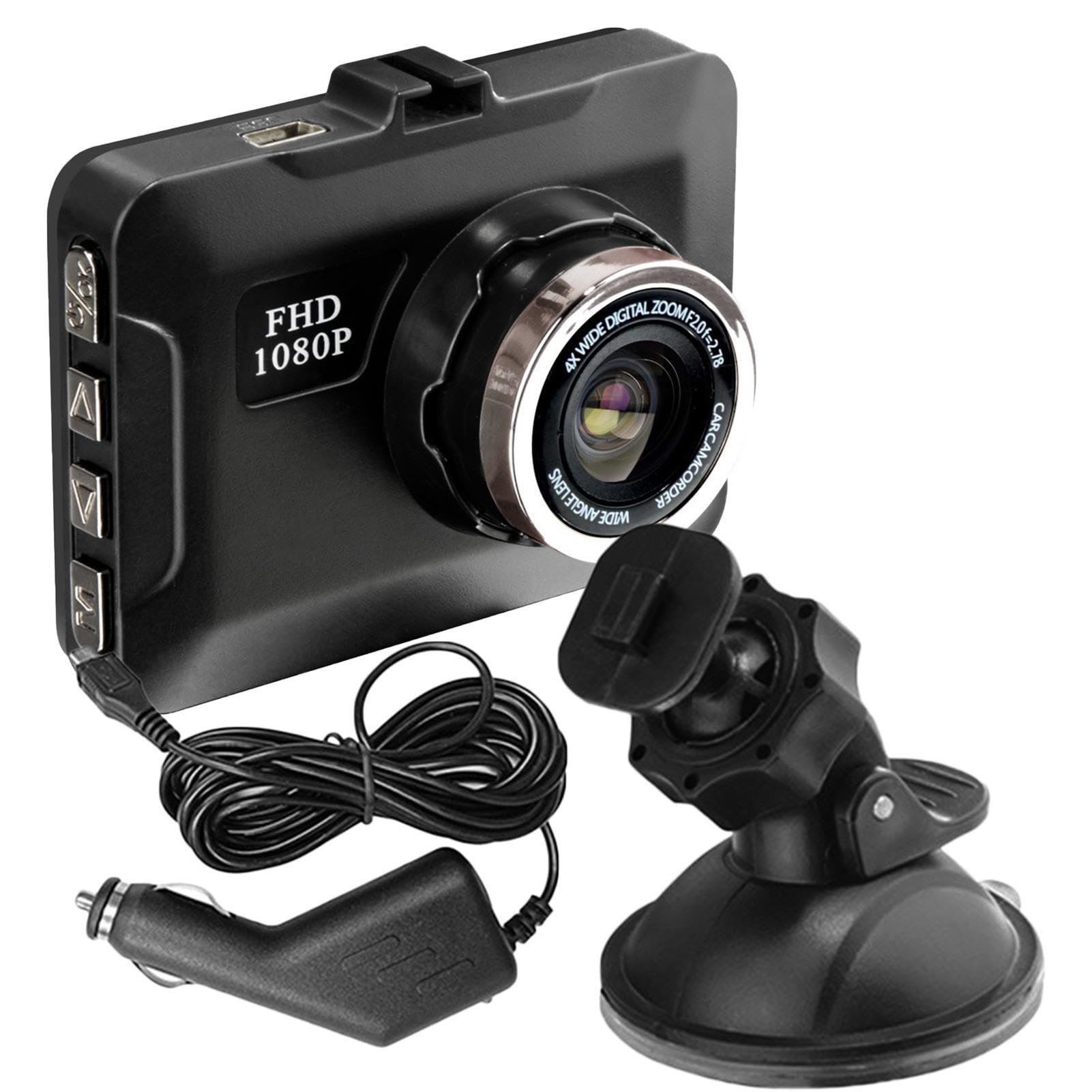 Car dash cam showing loop recording and motion detection