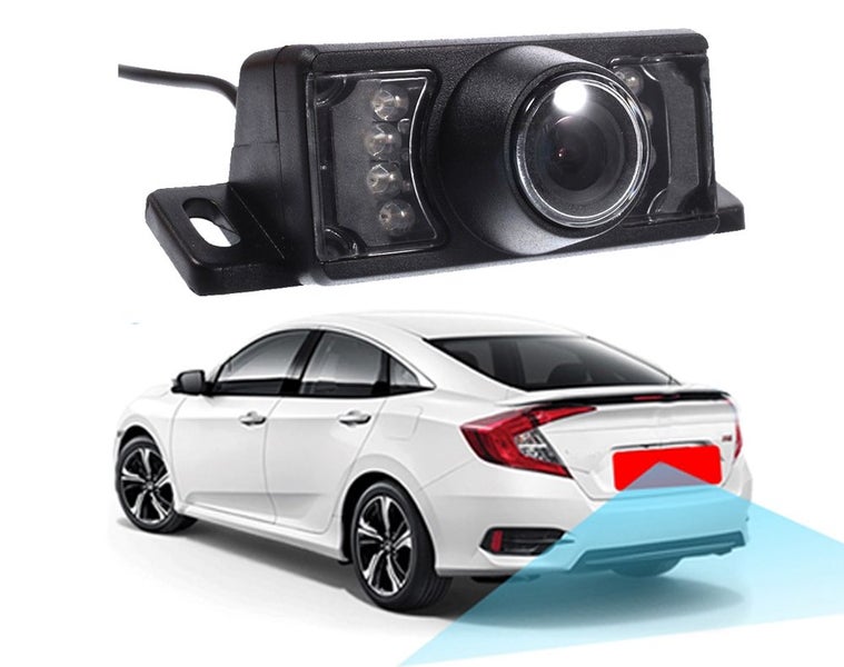Side angle of car reversing camera waterproof with mounting hole visible