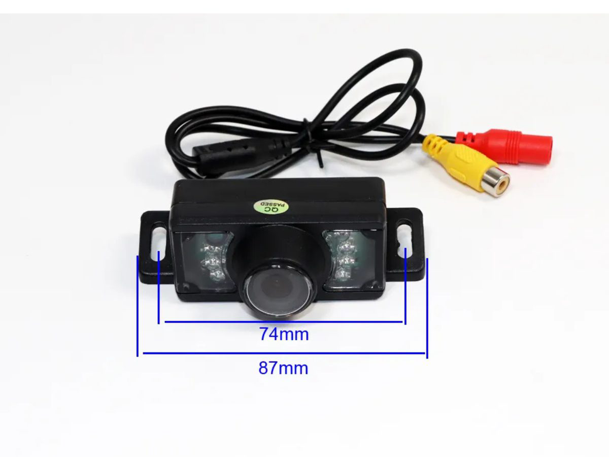 Car reversing camera waterproof mounted on SUV rear for parking assistance