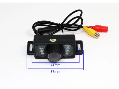 Car reversing camera waterproof mounted on SUV rear for parking assistance