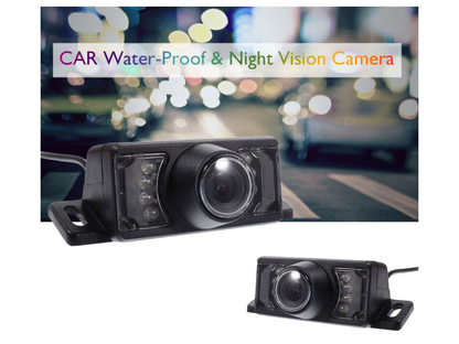 Car reversing camera waterproof mounted on SUV rear for parking assistance