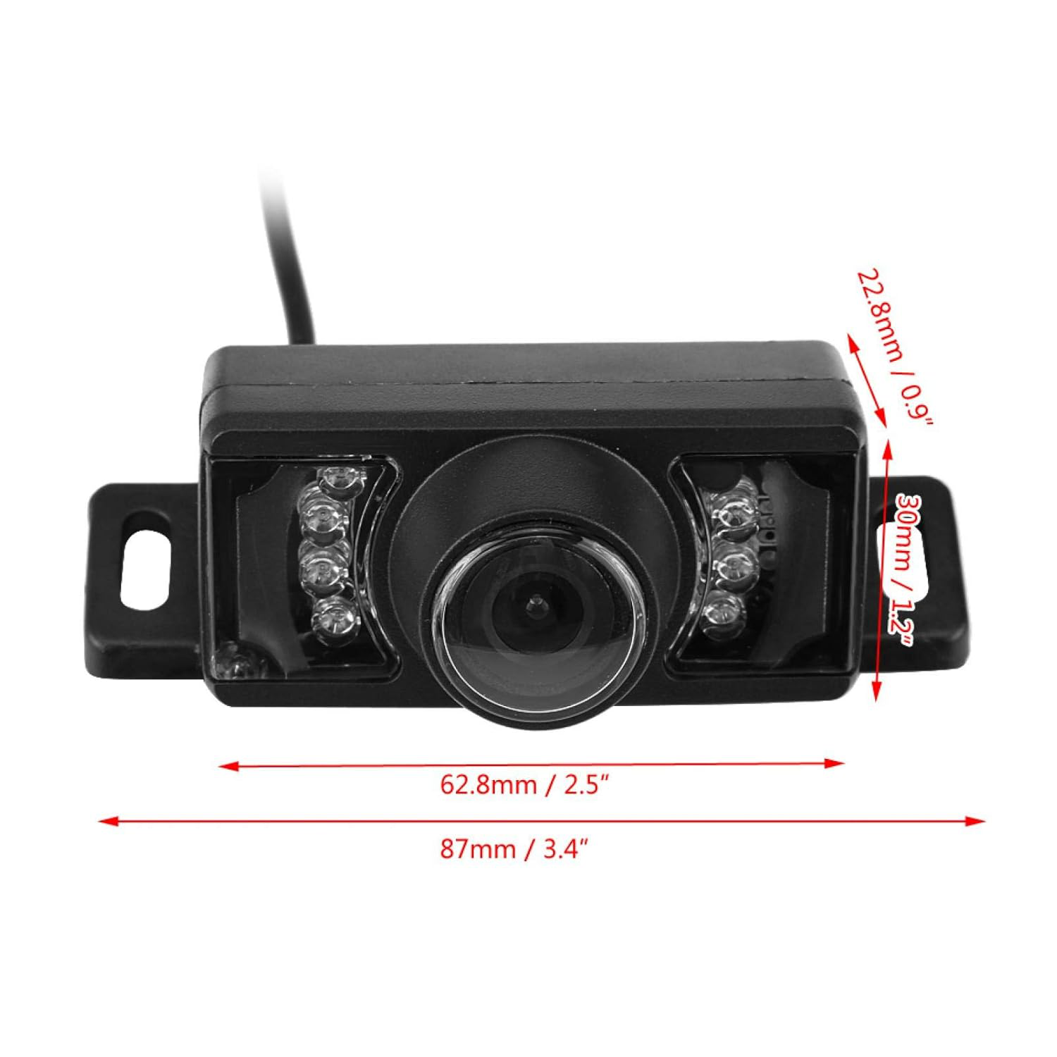 Car reversing camera waterproof showing ABS material casing