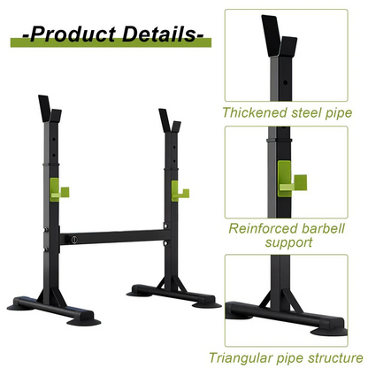 Adjustable squat rack stand with installation tool included