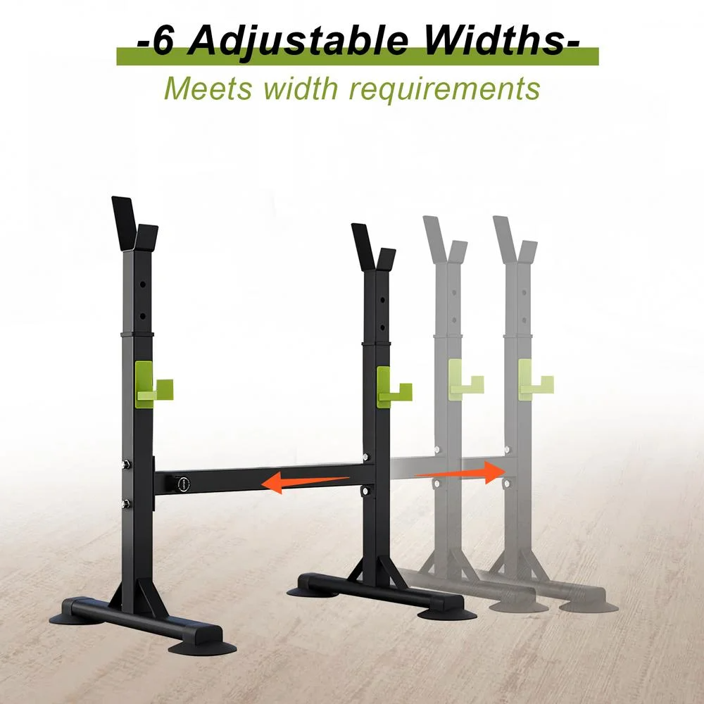 Adjustable squat rack stand with installation tool included
