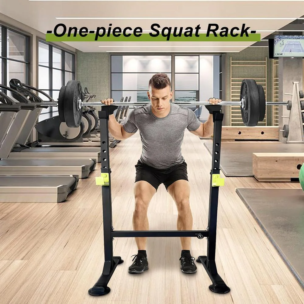 Adjustable squat rack stand with installation tool included